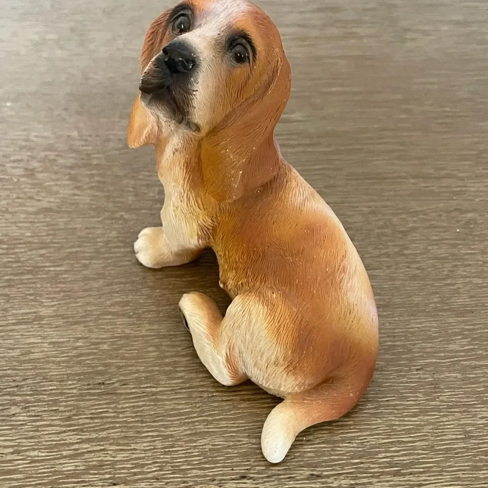 Cute Dog Basset Hound Figurine